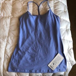 NWT LULUlemon power pose tank in hydrangea blue